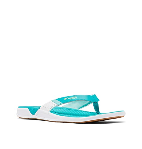 Columbia Women's Rostra PFG Sport Sandal, Tropic Water/Neon Light, 5