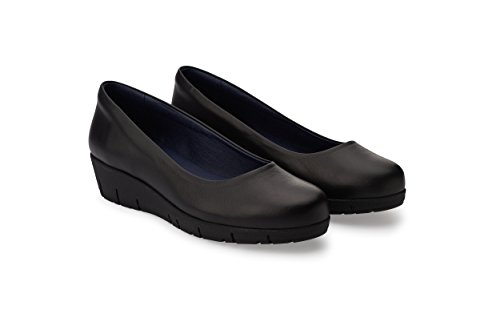 Oneflex Camile Negro - Zapatos anatómicos cómodos para Mujer - Calzado hostelería Antideslizante de Piel - Talla 41