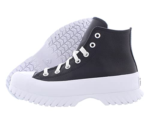CONVERSE Chuck Taylor All Star Lugged 2.0 Leather, Sneaker Hombre, Negro Egret Blanco, 39.5 EU