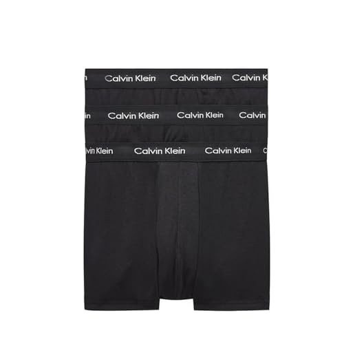 Calvin Klein Low Rise Trunk 3Pk 0000U2664G, Boxer de Tiro Bajo para Hombre, Black W. Black Wb, M
