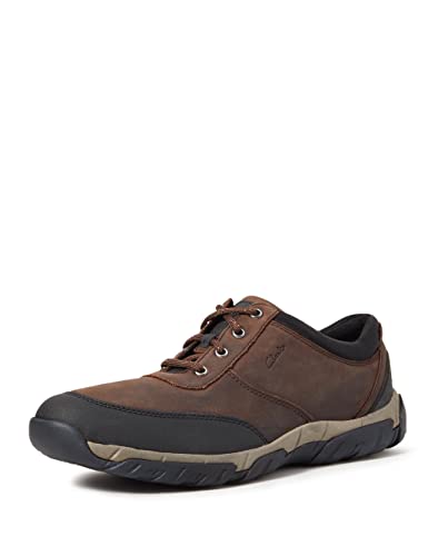 Clarks Grove Edge II, Zapatos para Senderismo Hombre, Cuero marrón, 43 EU