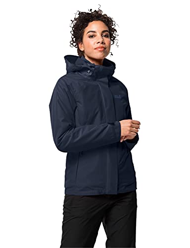 Jack Wolfskin Iceland Voyage - Chaqueta 3 en 1 para mujer, Mujer, 1107813-1912001, azul medianoche, extra-small