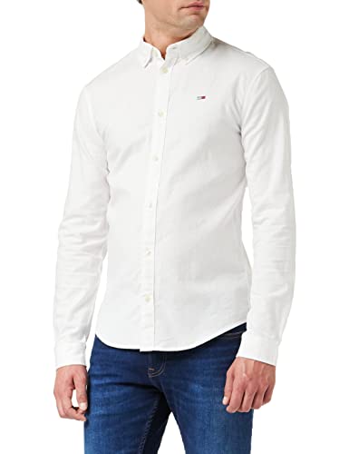 Tommy Hilfiger TJM SLIM STRETCH OXFORD SHIRT, L/S Shirts / Woven Tops Hombre, Blanco (White), M