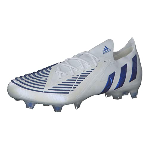 adidas Predator Edge.1 L FG, Soccer Shoe Unisex Adulto, Cloud White/Hi-Res Blue/Cloud White, 42 EU