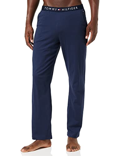Tommy Hilfiger Pantalón de Chándal Hombre Jersey Pant, Azul (Navy Blazer), M