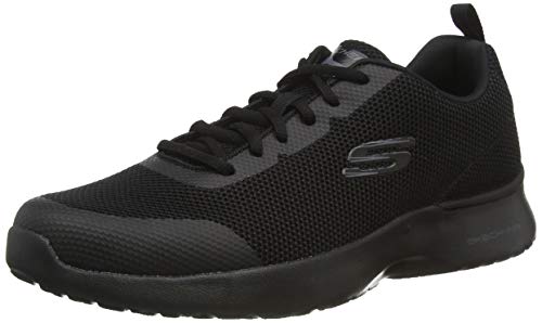 Skechers SKECH-AIR DYNAMIGHT WINLY, Zapatillas de deporte para Hombre, Black Knit/Synthetic/Black Trim, 43 EU
