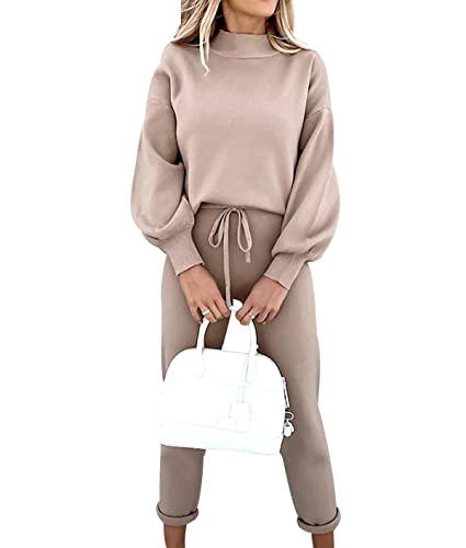 Conjunto Chandal Mujer Talla Grande Chándal Mujer Completo Loungewear Chandal Deportivo Señora Tracksuit Women Chandals Mujer Invierno Chandales Mujeres Ancho Flojo Chándales para Mujer Caqui L