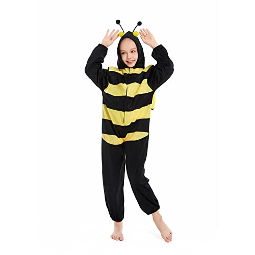 MYYBX Disfraz de abejorro para niños y niñas, disfraz de abejita, de abeja reina, disfraz de diseño animal, perfecto para carnaval y Halloween (abeja-L)