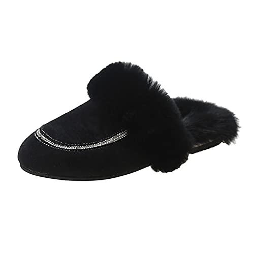 YJING Zapatillas de invierno para mujer de moda zapatos casuales transpirables al aire libre color puro zapatillas de montaña zapatos mujer 39, Negro , 37 EU