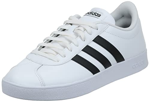 adidas VL Court 2.0, Zapatillas de Deporte Hombre, Blanco Footwear White Core Black Core Black 0, 43 1/3 EU