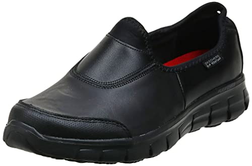 Skechers Sure Track, Zapatos de Seguridad Mujer, Negro (Black Leather), 38 EU