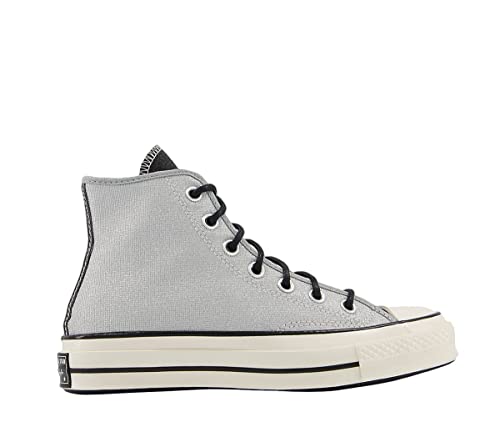 Converse Chuck 70 High Top - Zapatillas deportivas para hombre, color gris y negro, Purpurina de garza negra plateada, 37.5 EU