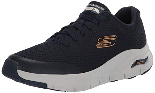 Skechers ARCH FIT, Sneaker para Hombre, Navy Textile/Synthetic/Trim, 45 EU