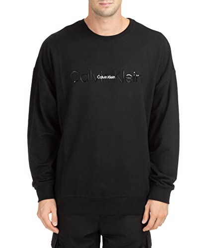 Calvin Klein L/S Sweatshirt Camisa, Black, M para Hombre