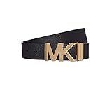 Michael Kors Saffiano Leather Reversible MK Logo Plaque Buckle Belt (S)