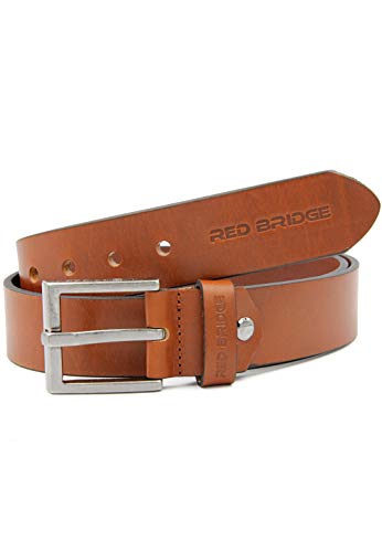 Redbridge Cinturón para Hombres de cuero genuino Accesorio de piel Marrón 85