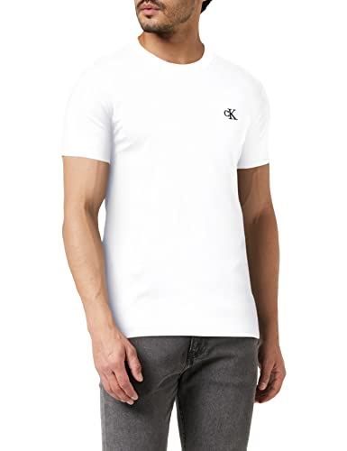 Calvin Klein Jeans CK Essential Slim tee Camiseta, Blanco, M para Hombre