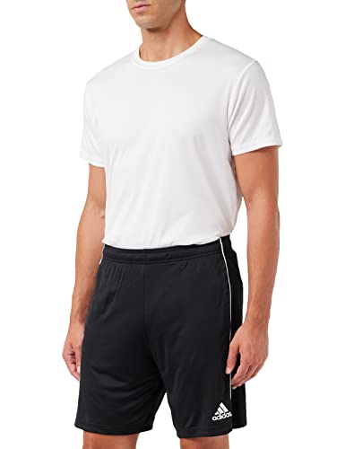 adidas Entrenamiento Core 28 Pantalónes Cortos de Fútbol con Bolsillos Frontales y Cintura elástica con Cordón, Hombre, Negro (Black/White), L
