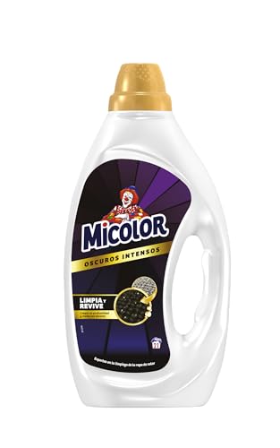 Micolor Gel Oscuros Intensos (21 lavados), detergente líquido para lavadora con tecnología de reparación de fibras, jabón para ropa