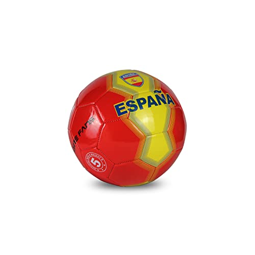 DEPORTE FANS Balon Futbol Talla 5 ESPAÑA, Balon de Futbol de Entrenamiento Pelota Futbol Juguetes Niños y Adultos