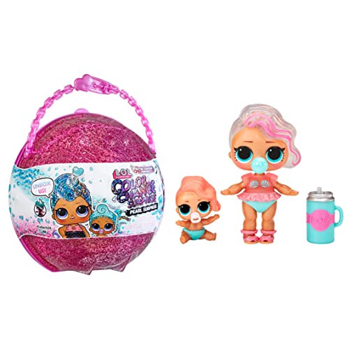 LOL Surprise Glitter Colour Change Pearl Surprise Muñeca de Moda con 6 sorpresas - Incluye muñeca y hermanita, Ropa, Accesorios y Bolas efervescentes - para coleccionar - Edad: 4+ años - Morado