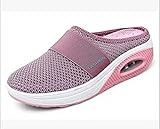 Zapatos para Caminar sin Cordones con cojín de Aire para Mujer, Zapatos para Caminar ortopédicos para diabéticos, Zapatos sin Cordones con cojín de Aire Informales de Punto (37,Pink)