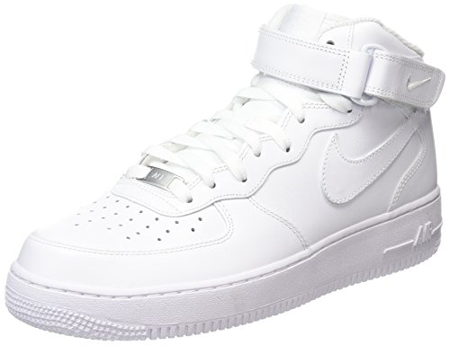 Nike Air Force 1 '07 Mid, Zapatillas Altas Mujer, Blanco (White/White 100), 37.5 EU