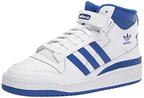 adidas Originals Zapatillas Forum MID para hombre, blanco (Blanco/Azul Royal Azul/Blanco), 42 EU
