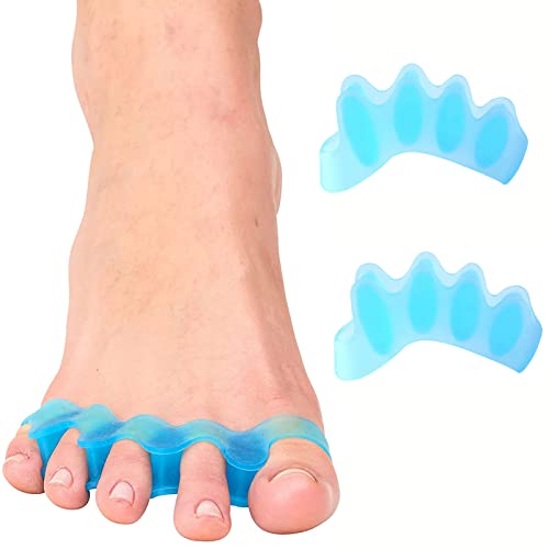 Toulifly Separador Dedos Pie,separadores de dedos de los pies,2pcs Gel Separadores de Dedos del Pie,separador dedos pie silicona ortopedicos,Correctores de dedo
