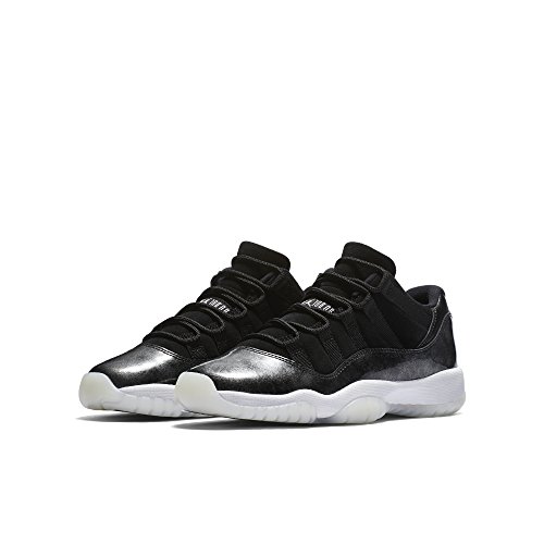 Zapatillas Nike Air Jordan 11 Retro Low Barons en Piel Metalizada Negra 528896-010
