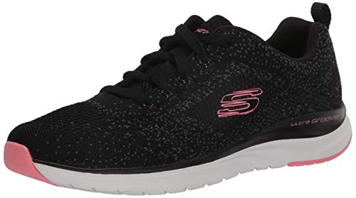 Skechers Ultra Groove, Zapatillas de Deporte Mujer, Black/Pink, 38.5 EU