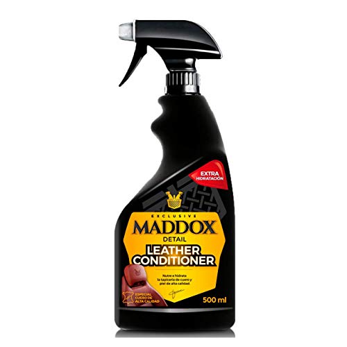 Maddox Detail - Leather Conditioner - Acondicionador de Cuero y Piel, Hidratante de Cuero. Interior del Coche Nuevo. Producto Profesional, 500 ml. Limpiador Tapiceria Coche.