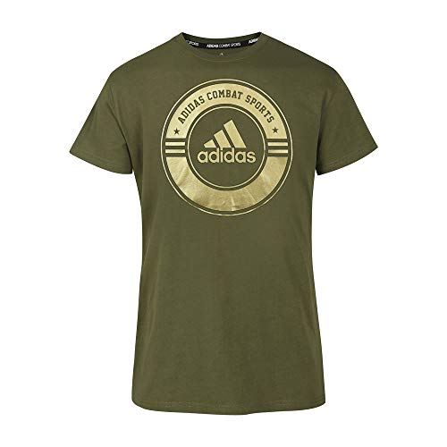 adidas Camiseta Combat Sports, Verde/Oro, XX-Large Unisex Adulto