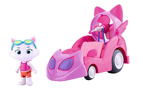 44 Gatos - Milady con vehículo, coche rosa Milady, incluye figura articulada (Smoby 180211)