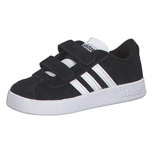 Adidas VL Court 2.0 CMF I, Zapatillas Unisex niños, Negro (Core Black/Footwear White/Footwear White 0), 21 EU