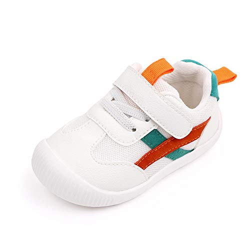 MK MATT KEELY Zapatillas para Bebé Primeros Pasos Zapatos Niño Niña Cuero PU Suela Suave Antideslizante 0-4 años,Verde,EU21(CN17)