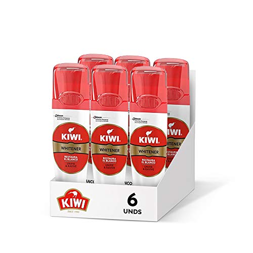 KIWI - Autoaplicador Sport Blanqueante Whitener Para Calzado Y Zapatillas - 6 x 75 ml (Total: 450 ml)
