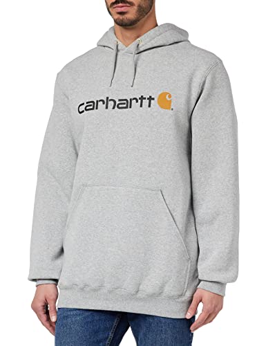 Carhartt Sudadera con logotipo gráfico, tejido de grosor medio, Loose Fit Para Hombre, Jaspeado gris, M