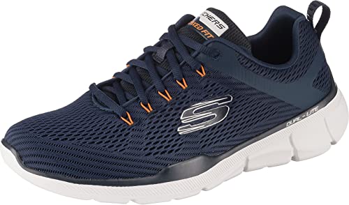 Skechers Relaxed Fit: Equalizer 3.0, Zapatillas Hombre, Navy/Orange, 45 EU