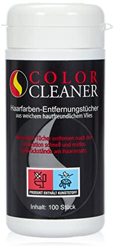 Coolike Color Cleaner - Toallitas quitamanchas para tinte de pelo en bote reutilizable (100 unidades, 20 x 14 cm)