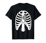 Amante del pingüino Esqueleto de costilla de hueso divertido Camiseta