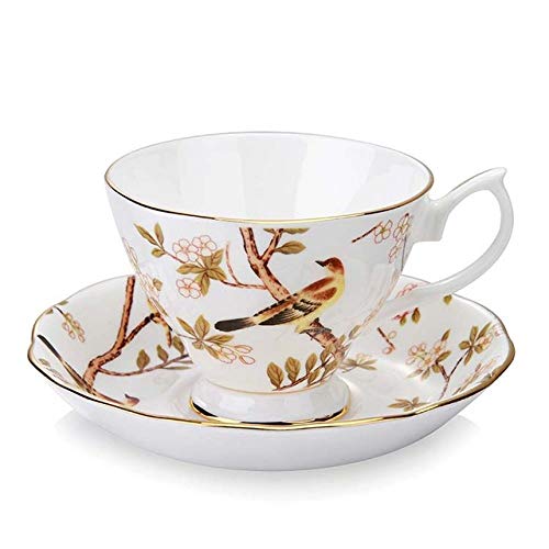 SDFJKO Taza de café Continental taza de café de porcelana china Platillo Juego de té Té de la tarde inglés Juego de té de cerámica Juego de piezas, 8