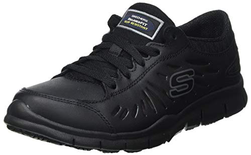 Skechers Eldred, Zapatos de Trabajo Mujer, Black, 39 EU