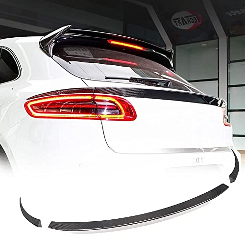 PAKCEEINC Coche ABS Carbon Fibra Alerón Trasero, para Porsche Macan SUV 4Tür 2014-2019 Maletero Alerón Trasero Accesorios Decorativos Exteriores
