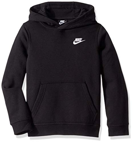 Nike B Nsw Club Po Hoodie Sweatshirt, Niños, Black/ White, S