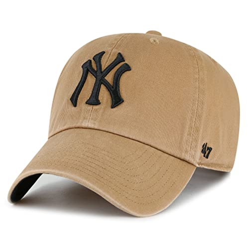 47 Brand Ballpark Cap Clean UP New York Yankees Camel Beige