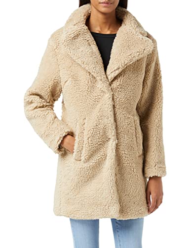 Urban Classics Ladies Oversized Sherpa Coat Abrigo, Beige (Sand 00208), S para Mujer