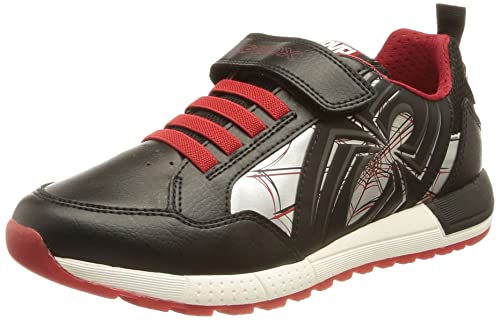 Geox J Alben Boy D, Sneakers para Niño, Multicolor (Black/Red), 29 EU