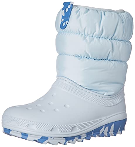Crocs Bota clásica Neo Puff para niños unisex K Snow, Azul mineral., 16 EU