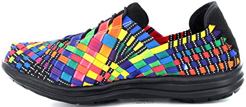 B M BERNIE MEV NEW YORK Victoria Casual Zapatillas Deportivos para Mujer, Multicolore (Black Multi), 38 EU